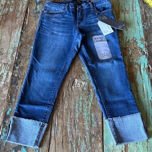 1822 Denim Dark Blue Cropped Jeans